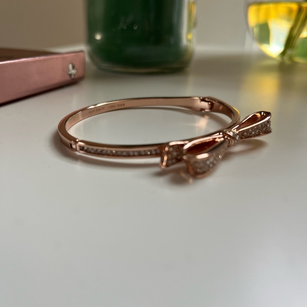 Kate Spade Elegant Rose Gold Bow Bracelet